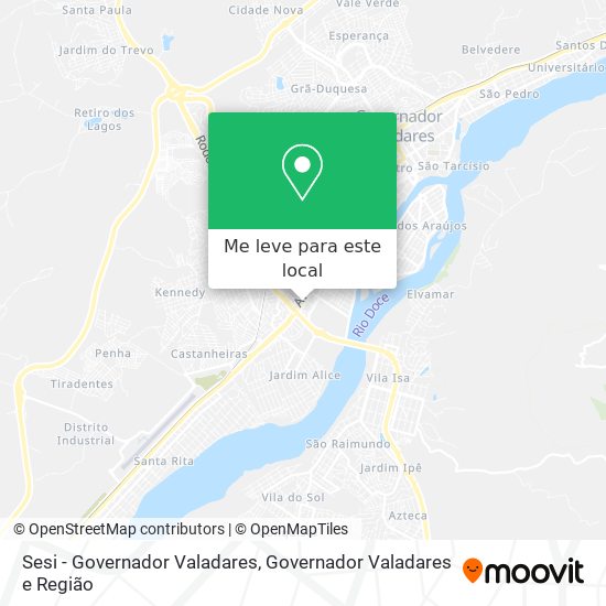 Sesi - Governador Valadares mapa
