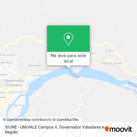 SIUNE - UNIVALE Campus II mapa