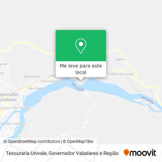 Tesouraria Univale mapa