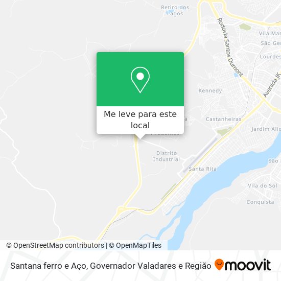 Santana ferro e Aço mapa