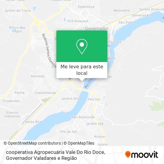 cooperativa Agropecuária Vale Do Rio Doce mapa