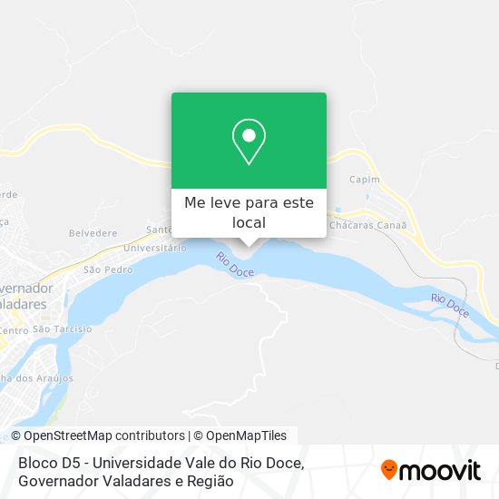 Bloco D5 - Universidade Vale do Rio Doce mapa