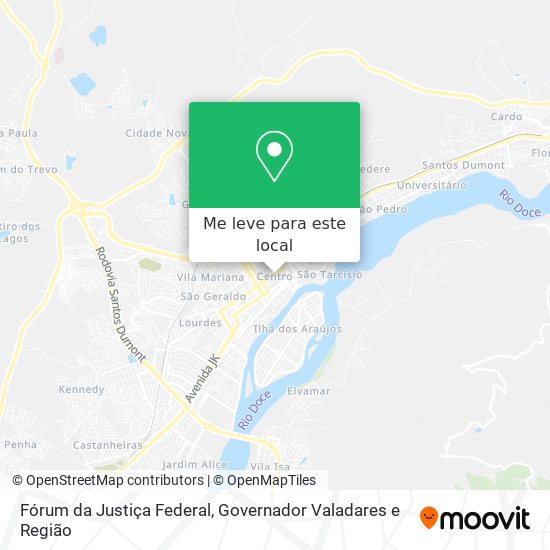 Fórum da Justiça Federal mapa