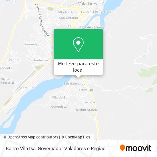 Bairro Vila Isa mapa