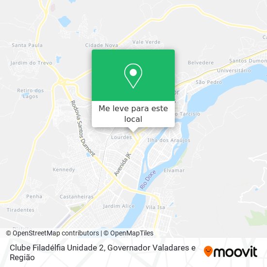 Clube Filadélfia Unidade 2 mapa