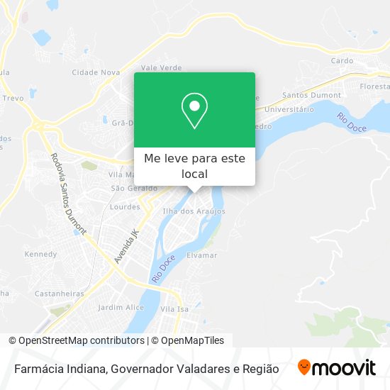 Farmácia Indiana mapa