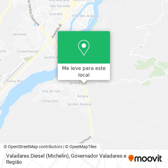 Valadares Diesel (Michelin) mapa