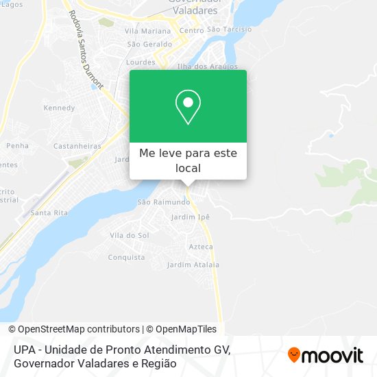 UPA - Unidade de Pronto Atendimento GV mapa