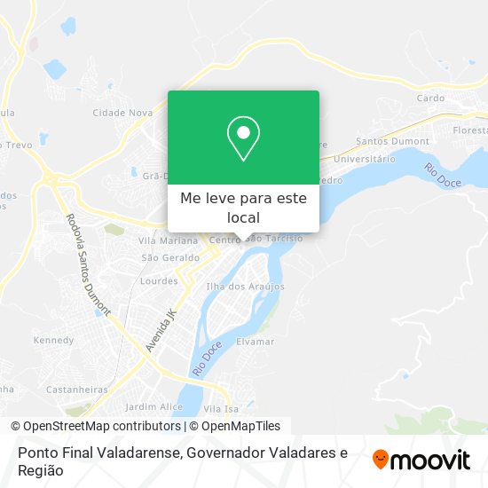 Ponto Final Valadarense mapa