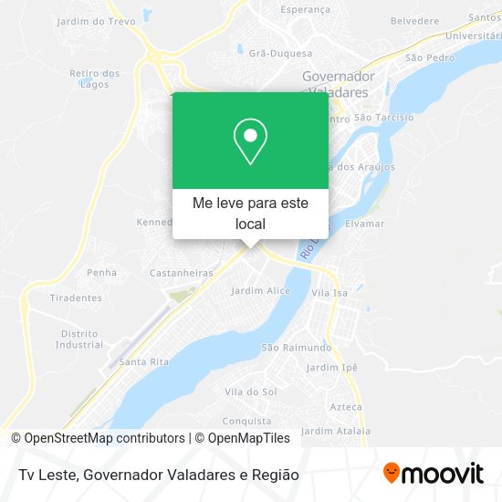 Tv Leste mapa