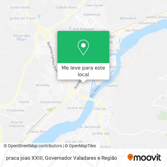 praca joao XXIII mapa