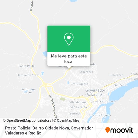Posto Policial Bairro Cidade Nova mapa