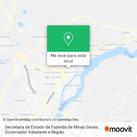 Secretaria de Estado de Fazenda de Minas Gerais mapa