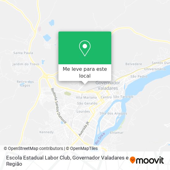Escola Estadual Labor Club mapa