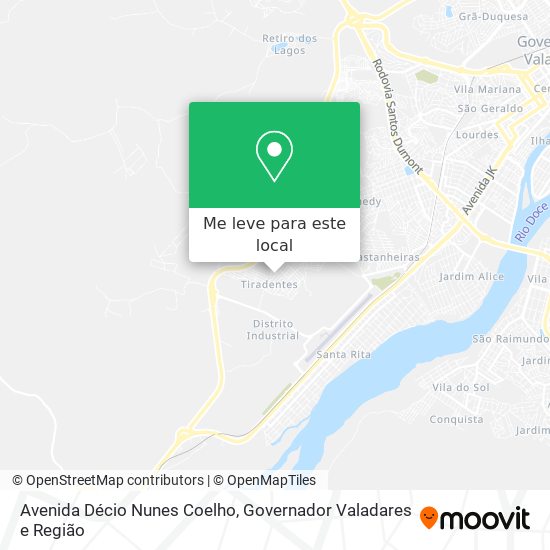 Avenida Décio Nunes Coelho mapa
