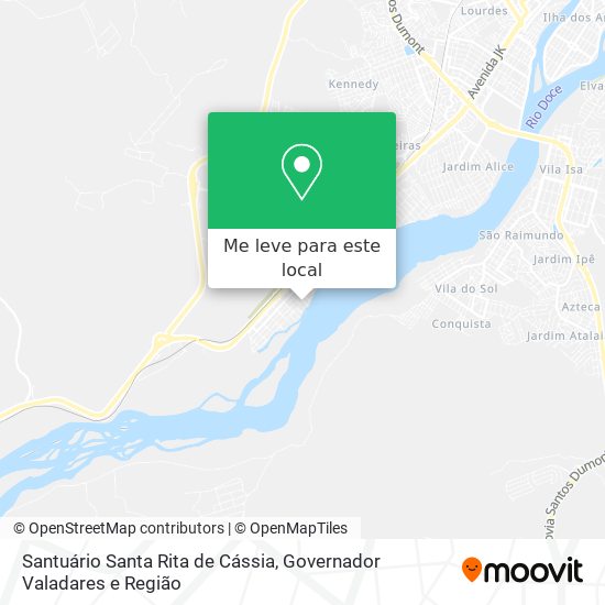 Santuário Santa Rita de Cássia mapa