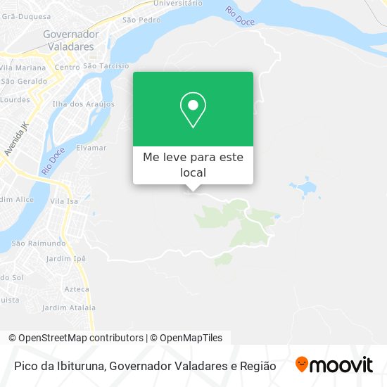 Pico da Ibituruna mapa
