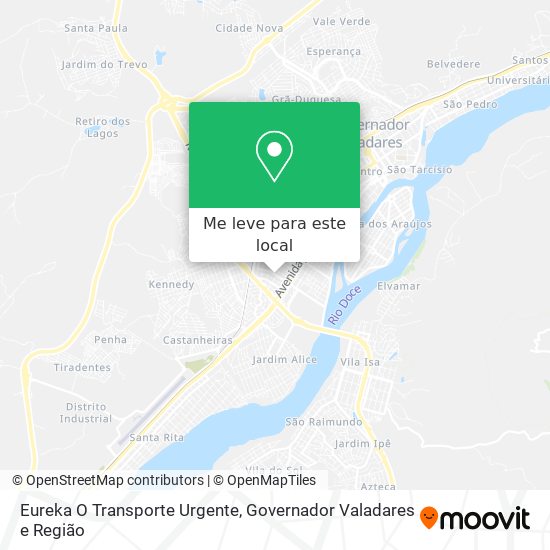 Eureka O Transporte Urgente mapa