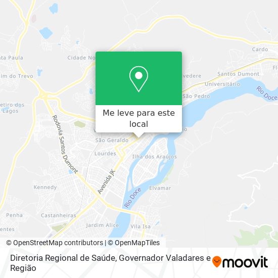 Diretoria Regional de Saúde mapa