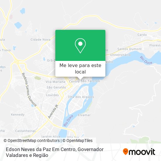 Edson Neves da Paz Em Centro mapa