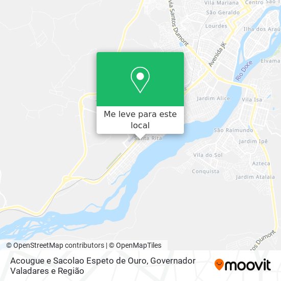 Acougue e Sacolao Espeto de Ouro mapa