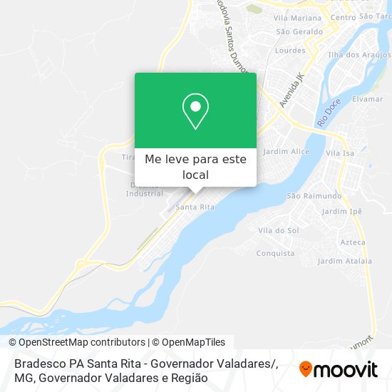 Bradesco PA Santa Rita - Governador Valadares / , MG mapa