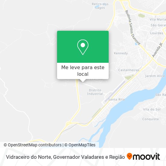 Vidraceiro do Norte mapa