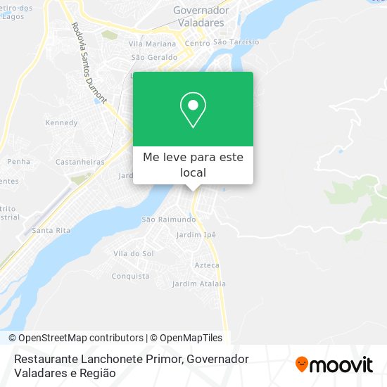 Restaurante Lanchonete Primor mapa