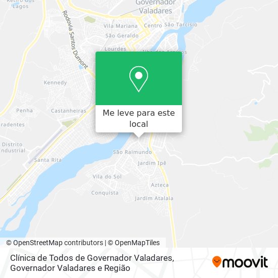 Clínica de Todos de Governador Valadares mapa