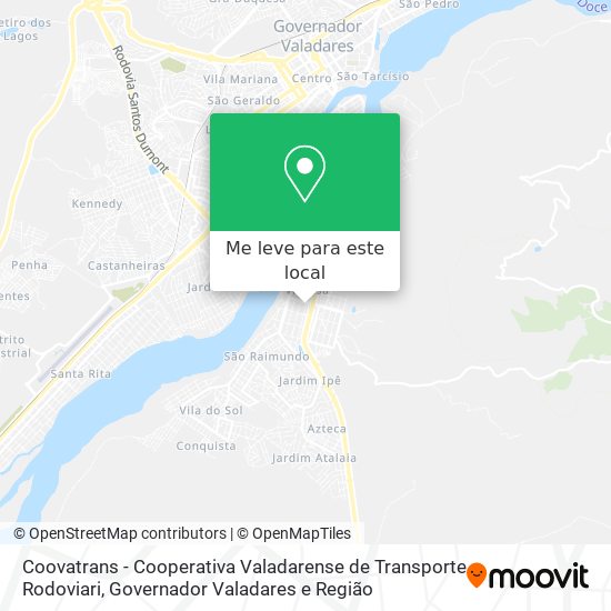 Coovatrans - Cooperativa Valadarense de Transporte Rodoviari mapa