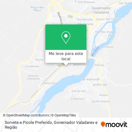 Sorvete e Picole Preferido mapa