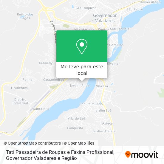 Tati Passadeira de Roupas e Faxina Profissional mapa