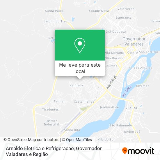 Arnaldo Eletrica e Refrigeracao mapa