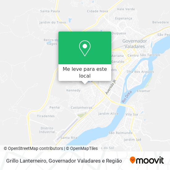 Grillo Lanterneiro mapa