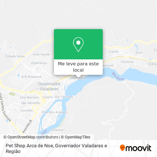 Pet Shop Arca de Noe mapa