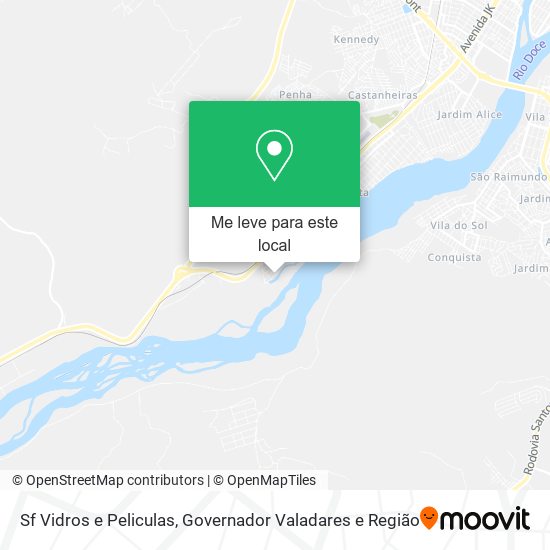 Sf Vidros e Peliculas mapa