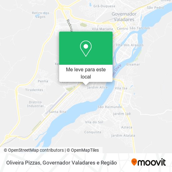 Oliveira Pizzas mapa