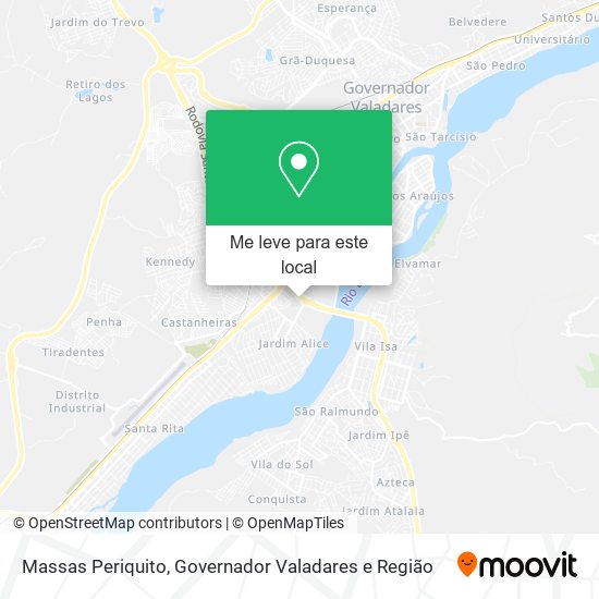 Massas Periquito mapa