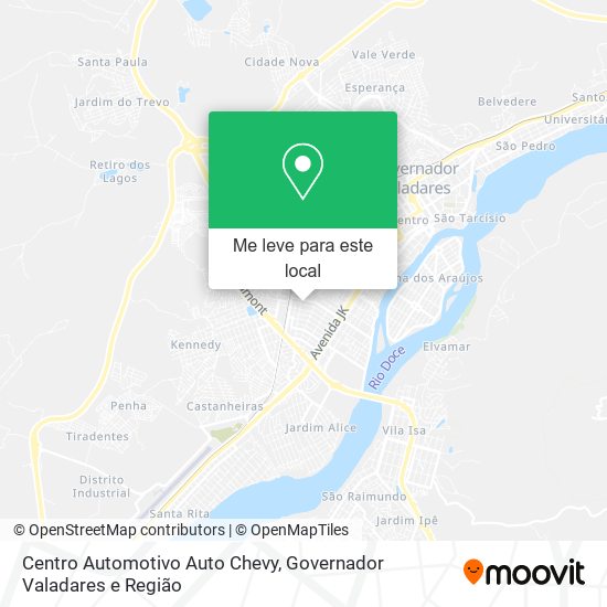 Centro Automotivo Auto Chevy mapa