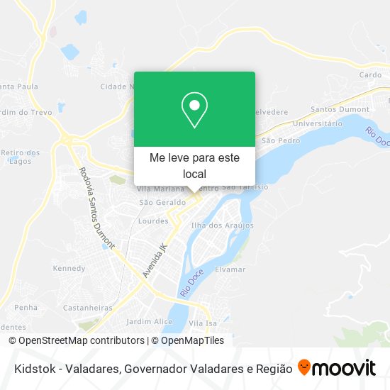 Kidstok - Valadares mapa