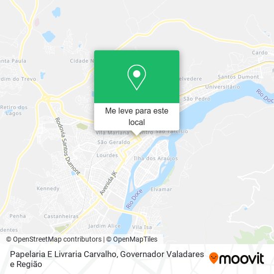 Papelaria E Livraria Carvalho mapa