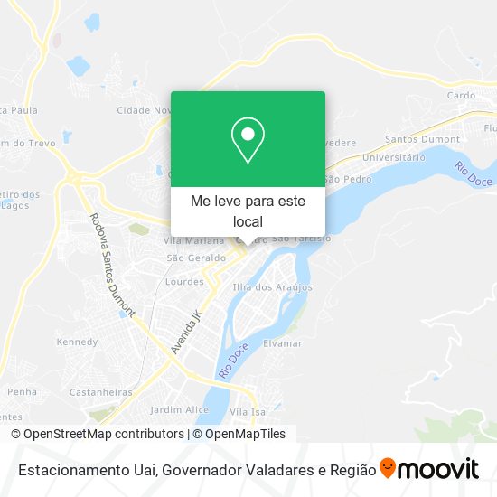 Estacionamento Uai mapa