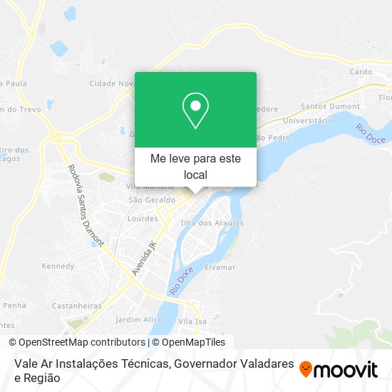 Vale Ar Instalações Técnicas mapa