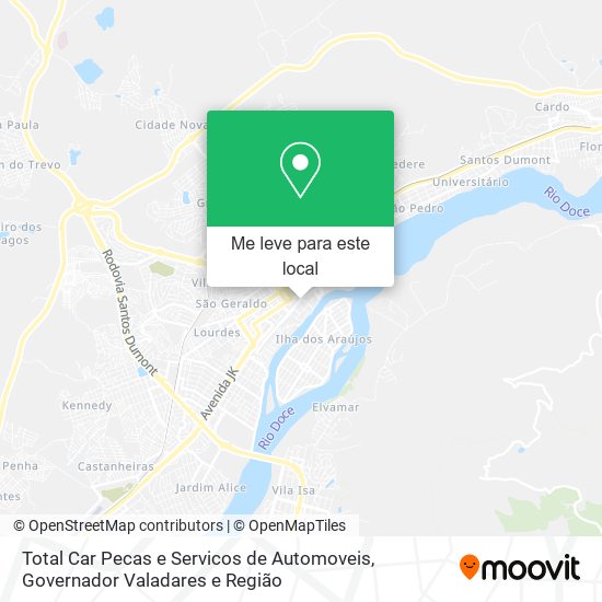 Total Car Pecas e Servicos de Automoveis mapa