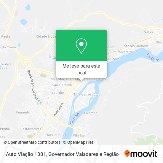 Auto Viação 1001 mapa