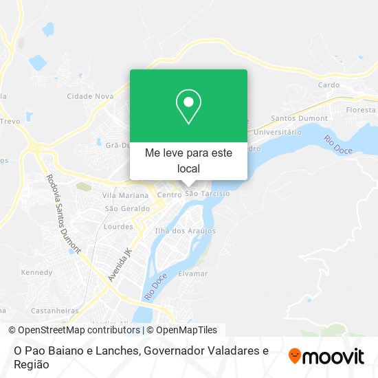 O Pao Baiano e Lanches mapa