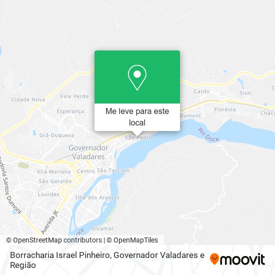 Borracharia Israel Pinheiro mapa