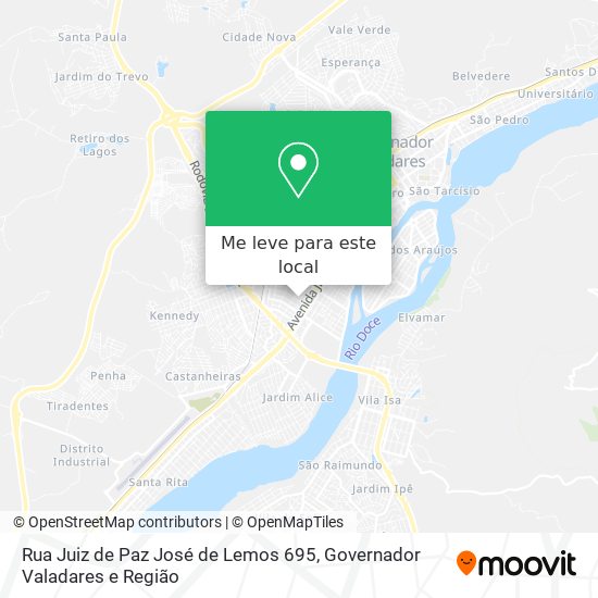 Rua Juiz de Paz José de Lemos 695 mapa