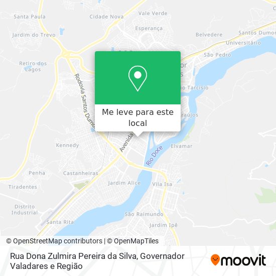 Rua Dona Zulmira Pereira da Silva mapa