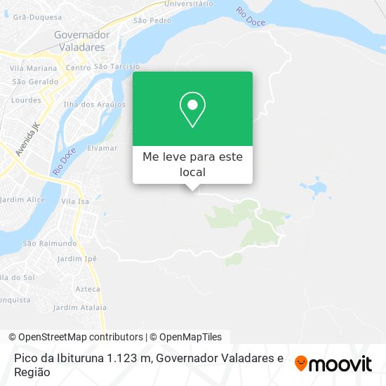 Pico da Ibituruna 1.123 m mapa